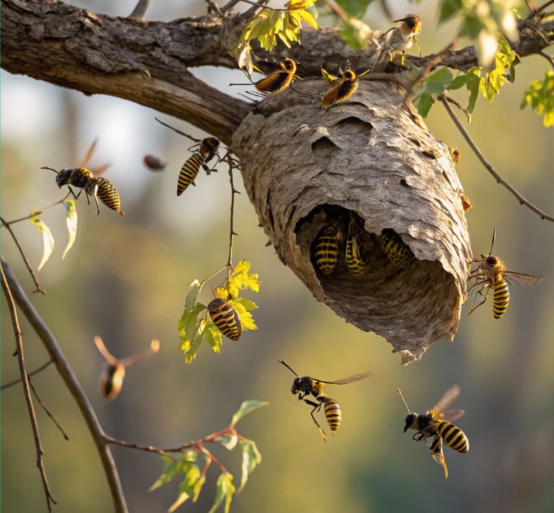 Wasp nest removal in Wakefield